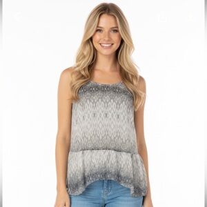 Express size medium snakeskin print tiered top